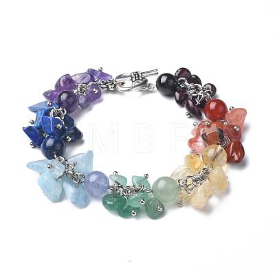 Chakra Gemstone Bracelets BJEW-JB02289-1