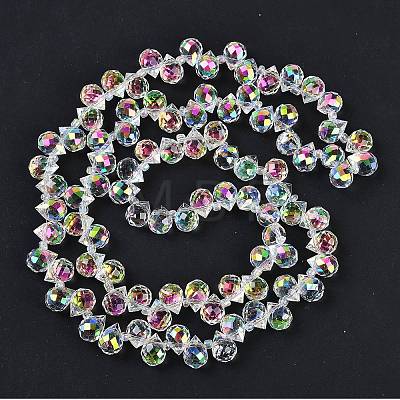 Electroplate Glass Beads Strands X-EGLA-D030-17X-1