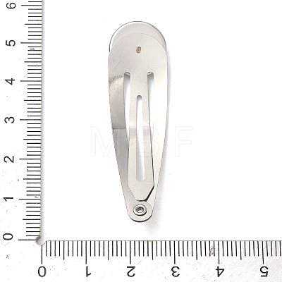 304 Stainless Steel Snap Hair Clip Finding STAS-B126-01A-P-1