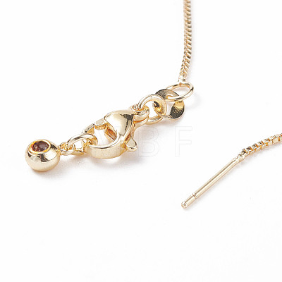 (Defective Closeout Sale: Oxidation) Adjustable Electroplate Brass Venetian Chain Necklace Making MAK-XCP0001-11-1