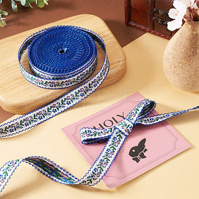 10Yards Polyester Flower Ribbon OCOR-TA0003-63A-1