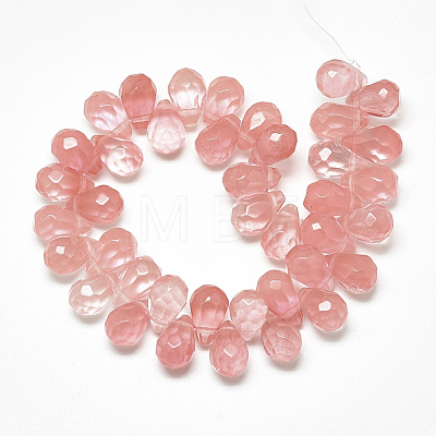 Cherry Quartz Glass Beads Strands G-S357-C02-14-1