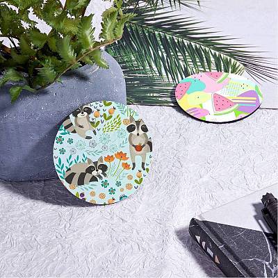 Rubber Coasters AJEW-SZ0001-85-1