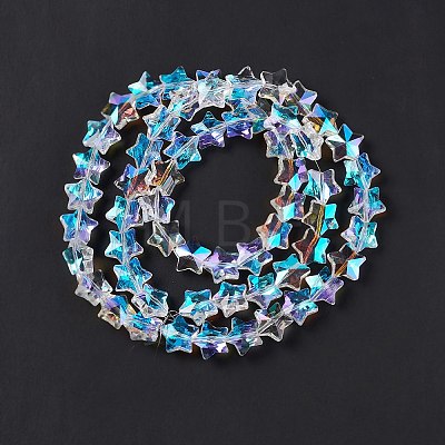 Faceted Glass Beads Strands EGLA-E030-01D-1