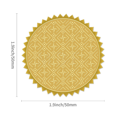 Self Adhesive Gold Foil Embossed Stickers DIY-WH0211-025-1