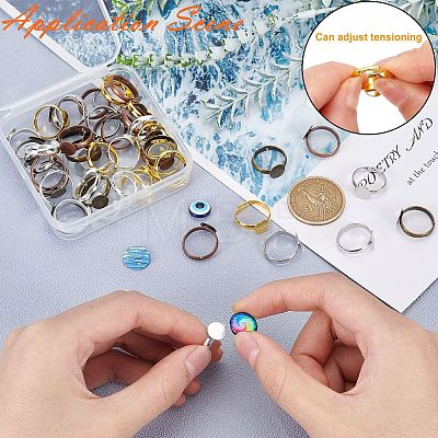 Brass Pad Ring Base Findings EC022-S-1
