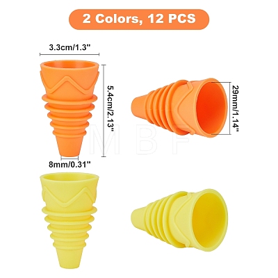 AHANDMAKER 2 Colors Silicone Reusable Fruit Fly Traps SIL-GA0001-01-1