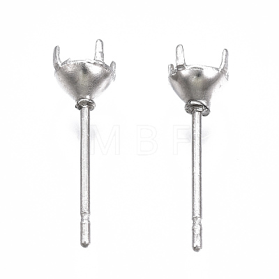 316 Surgical Stainless Steel Stud Earring Setting X-STAS-S117-023A-1