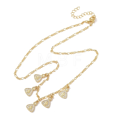 Brass Micro Pave Clear Cubic Zirconia Money Bag Pendant Necklaces NJEW-A071-07G-1