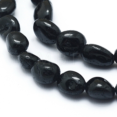 Natural Black Tourmaline Beads Strands G-L550A-03-1