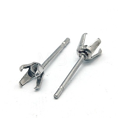 304 Stainless Steel Stud Earring Findings STAS-E008-18-1