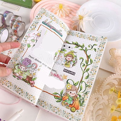 Flower & Plant Transparent PET Decorative Tapes PW-WG07A2F-01-1