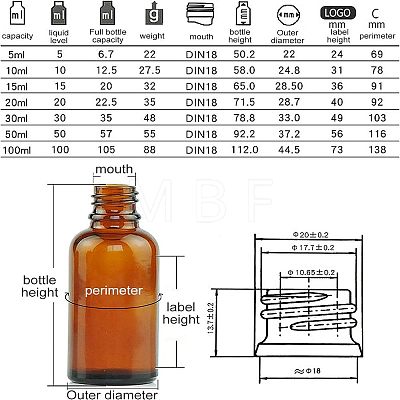 Straight Tip Glass Droppers MRMJ-FH0001-04B-1