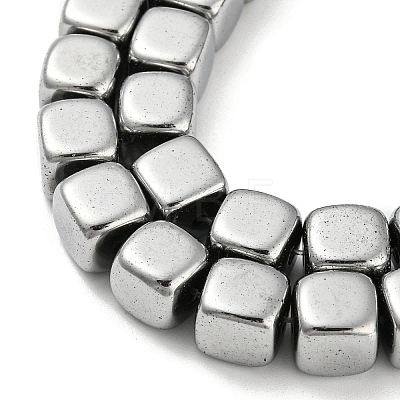 Electroplated Synthetic Non-magnetic Hematite Beads Strands G-Z032-F02-07P-1