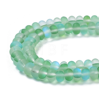 Frosted Transparent Glass Beads Strands FGLA-M002-01F-1