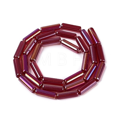 Electroplate Transparent Glass Beads Strands X-EGLA-Q132-02A-C01-1
