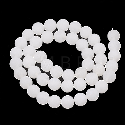 Natural White Jade Beads Strands G-T106-325-1