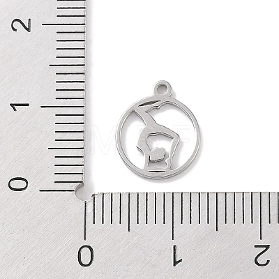 Non-Tarnish 304 Stainless Steel Charms STAS-K286-01L-P-1