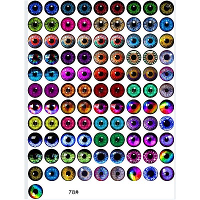 Printed Transparent Glass Cabochons GL-CBAA22A-05-1