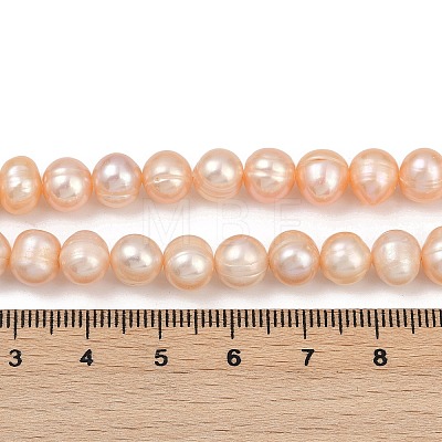 Natural Cultured Freshwater Pearl Beads Strands PEAR-I007-07X-09B-1