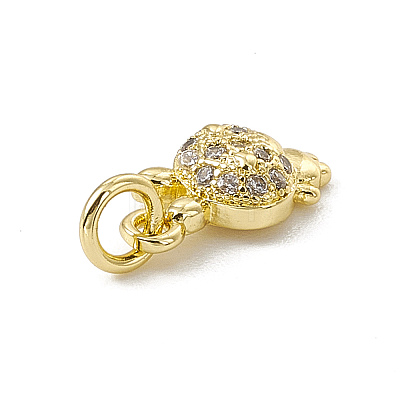 Brass Micro Pave Cubic Zirconia Charms ZIRC-F132-78G-1