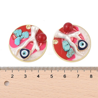 Rack Plating Alloy Enamel Pendants FIND-Z062-01G-04-1