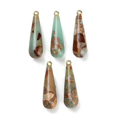 Synthetic Aqua Terra Jasper Pendants GG-CBAA20A-11G-01-1