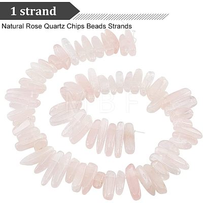 Olycraft Natural Rose Quartz Chips Beads Strands G-OC0003-59-1