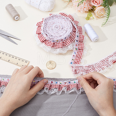 5Yards Polyester Lace Ribbon OCOR-GF0006-20D-1