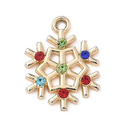 Alloy Rhinestone Pendants PALLOY-P313-01A-G-1