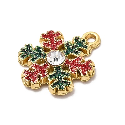 304 Stainless Steel Rhinestone Pendants STAS-P427-04A-G-1