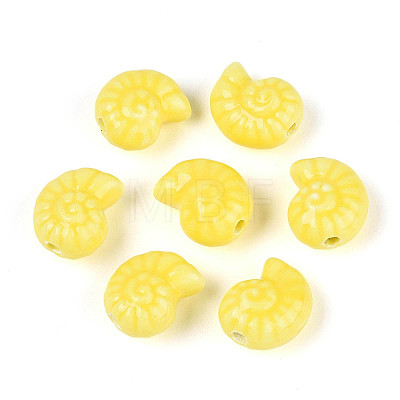 Glazed Porcelain Beads PORC-I028-02I-01-1