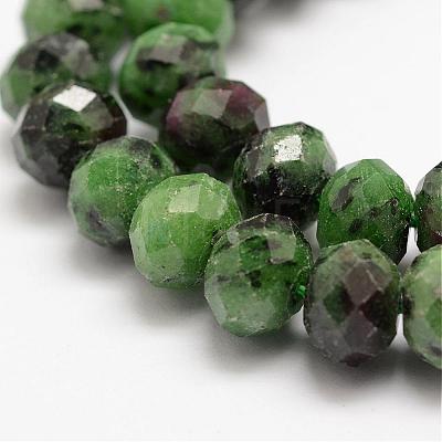 Natural Ruby in Zoisite Beads Strands G-G682-03-5x8mm-1