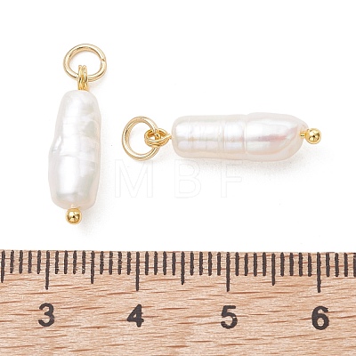 Natural Baroque Keshi Pearl Pendants PALLOY-JF05439-03-1