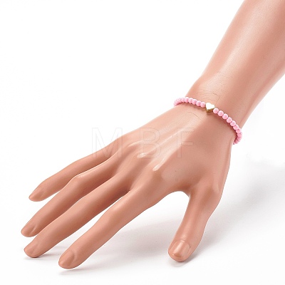 Opaque Acrylic Stretch Beaded Bracelets Sets BJEW-JB06236-1