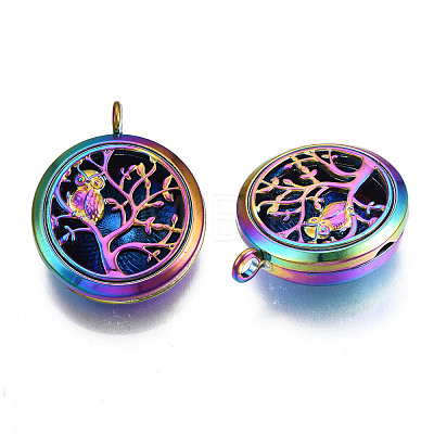 Rack Plating Alloy Locket Pendants PALLOY-S119-107-1