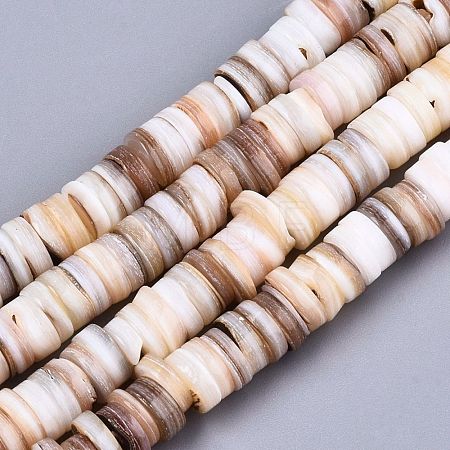 Natural Freshwater Shell Beads Strands X-SHEL-N026-94A-01-1
