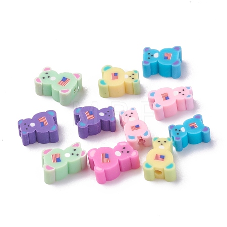 Handmade Polymer Clay Beads X-CLAY-I010-09-1