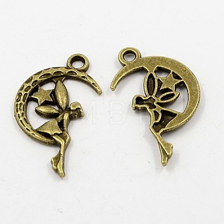 Zinc Alloy Fairy Sprite Charms PALLOY-A18526-AB-FF-1