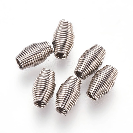 Tarnish Resistant 304 Stainless Steel Spring Beads STAS-L207-09P-1