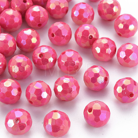 Opaque Acrylic Beads TACR-S154-10F-02-1