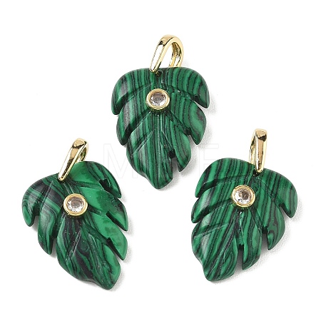 Synthetic Malachite Pendants X-GG-CBA105B-01B-G-1