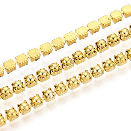 Iron & ABS Imitation Pearl Cup Chains CH-T007-01A-02-1