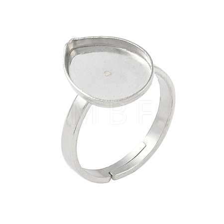 Non-Tarnish 304 Stainless Steel Adjustable Ring Components X-STAS-Z064-04P-1