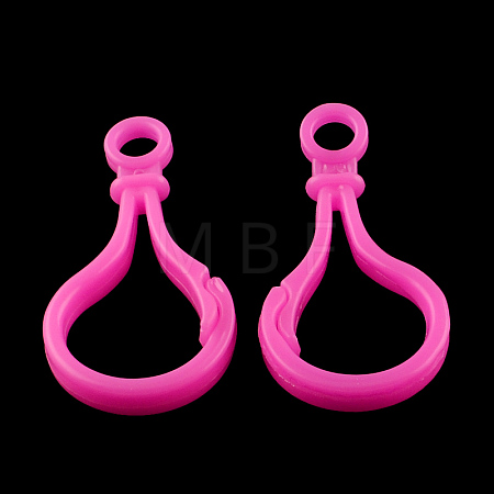 Opaque Solid Color Bulb Shaped Plastic Push Gate Snap Keychain Clasp Findings KY-R006-07-1