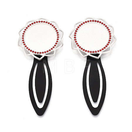 Alloy & Iron Bookmark Cabochon Settings PALLOY-N184-10S-1