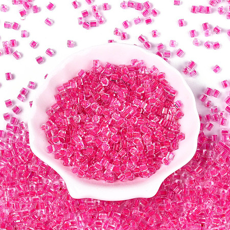 Transparent Inside Colours Glass Seed Beads SEED-T007-11D-1
