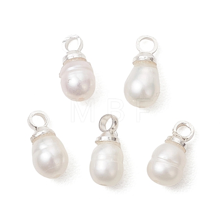 Natural Cultured Freshwater Pearl Rice Charms PALLOY-JF04924-1