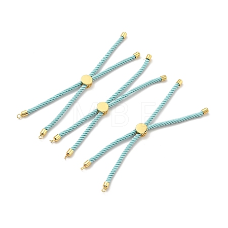 Half Finished Twisted Milan Rope Slider Bracelets FIND-G032-01G-04-1