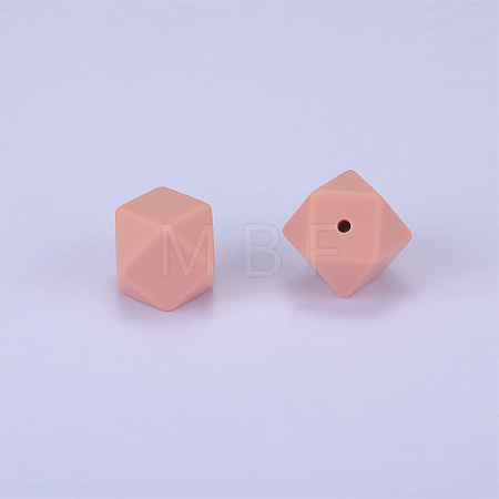 Hexagonal Silicone Focal Beads SI-JX0020A-74-1
